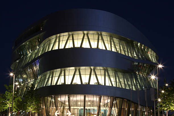 istock Mercedes Museum at Night 89358263