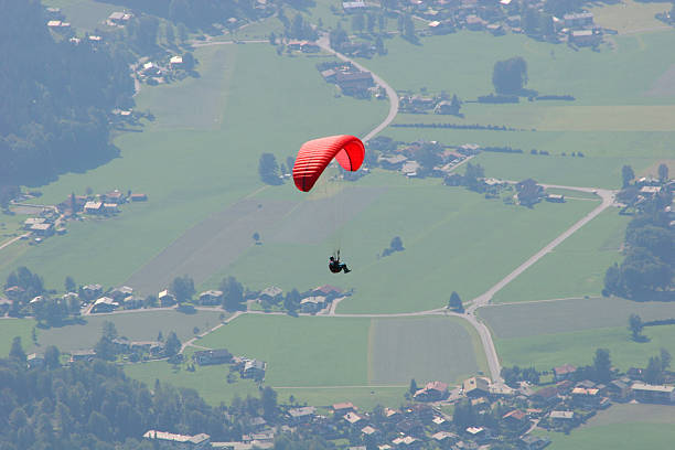 istock paraglider in Bavaria - Paraglider over Bavaria 89358347