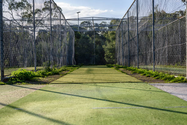 istock Outdoor softball baseball training facility. 893590212