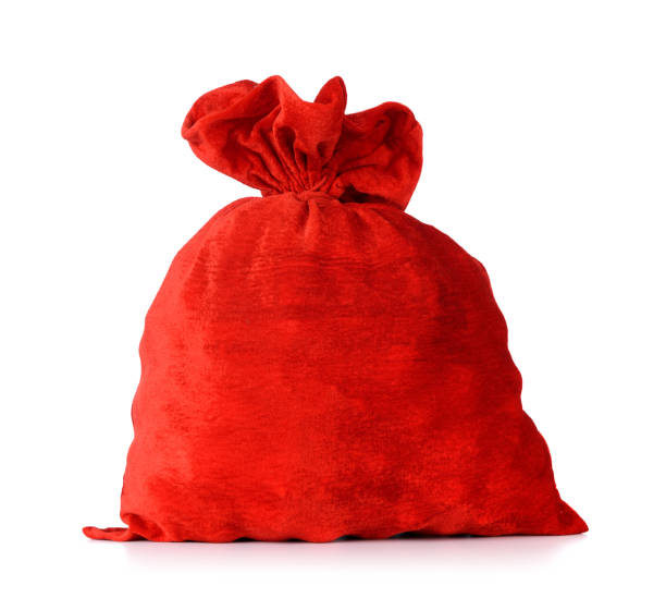 istock Santa Claus's red bag, full, on white background. File contains clipping path 893590830