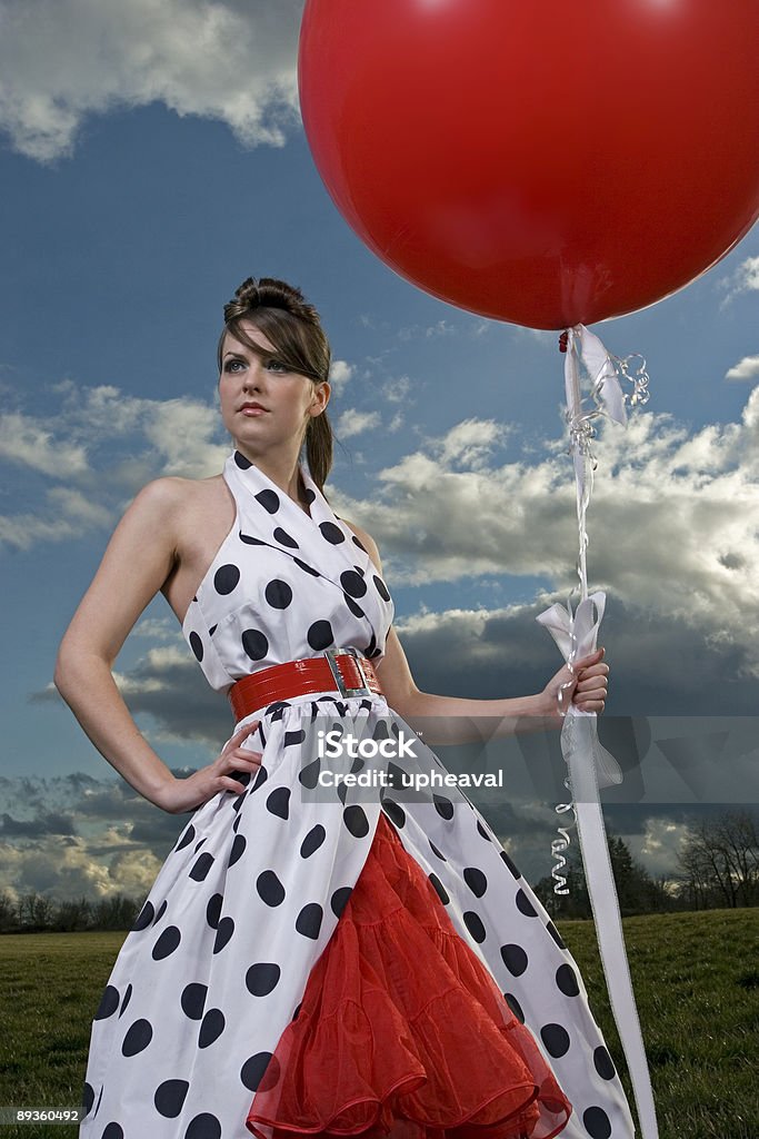 Vestido de bolinhas série - Foto de stock de Adolescente royalty-free