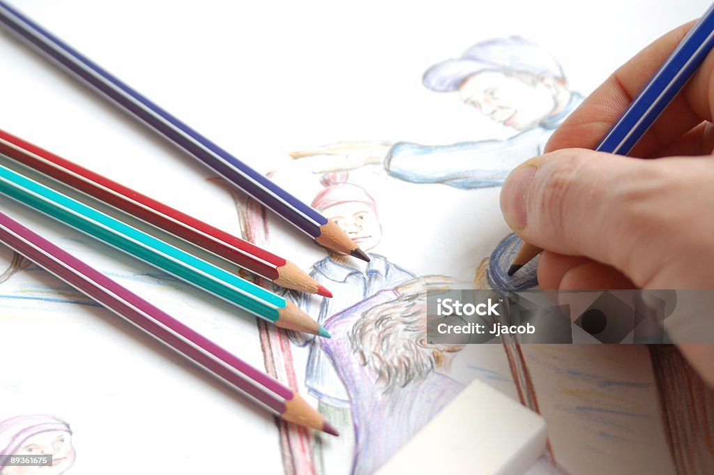 Disegnare un'immagine - Foto stock royalty-free di Abilità