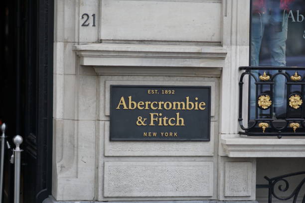 Abercrombie & Fitch shop Brussels, Belgium - December 9, 2017: Abercrombie and Fitch store. Abercrombie & Fitch is an American retailer that focuses on upscale casual wear for young consumers abercrombie fitch stock pictures, royalty-free photos & images