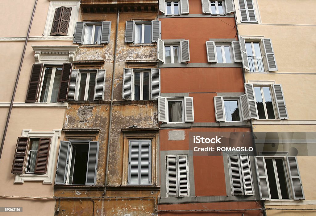 Fenster chaos in Rom - Lizenzfrei Alt Stock-Foto