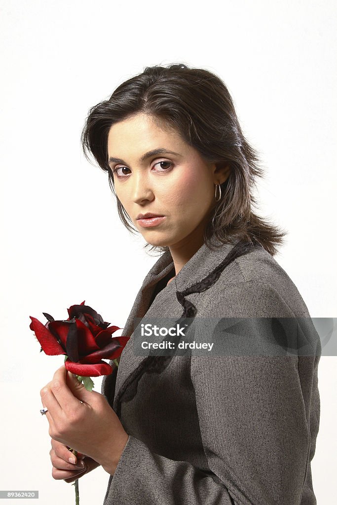 Donna profumato rosa - Foto stock royalty-free di Adulto