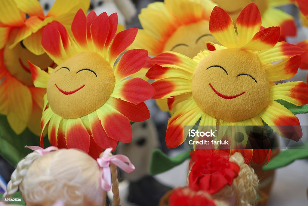 Sorridente sunflowers - Royalty-free Alegria Foto de stock