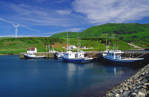 Small harbor on the coast of Cape Breton Island, Nova Scotia