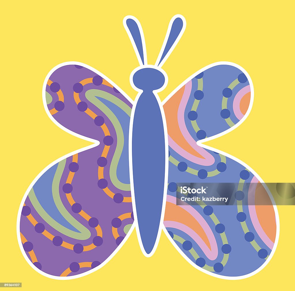 butterfly.eps paisley - Lizenzfrei 1960-1969 Stock-Illustration