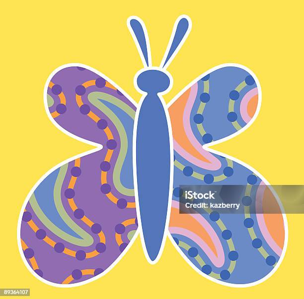 Ilustración de Butterflyeps Paisley y más Vectores Libres de Derechos de 1960-1969 - 1960-1969, 1970-1979, Alegre