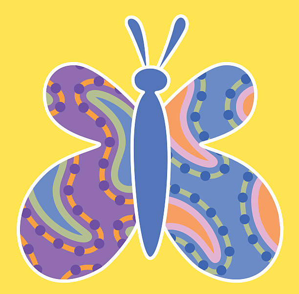paisley butterfly.eps vector art illustration