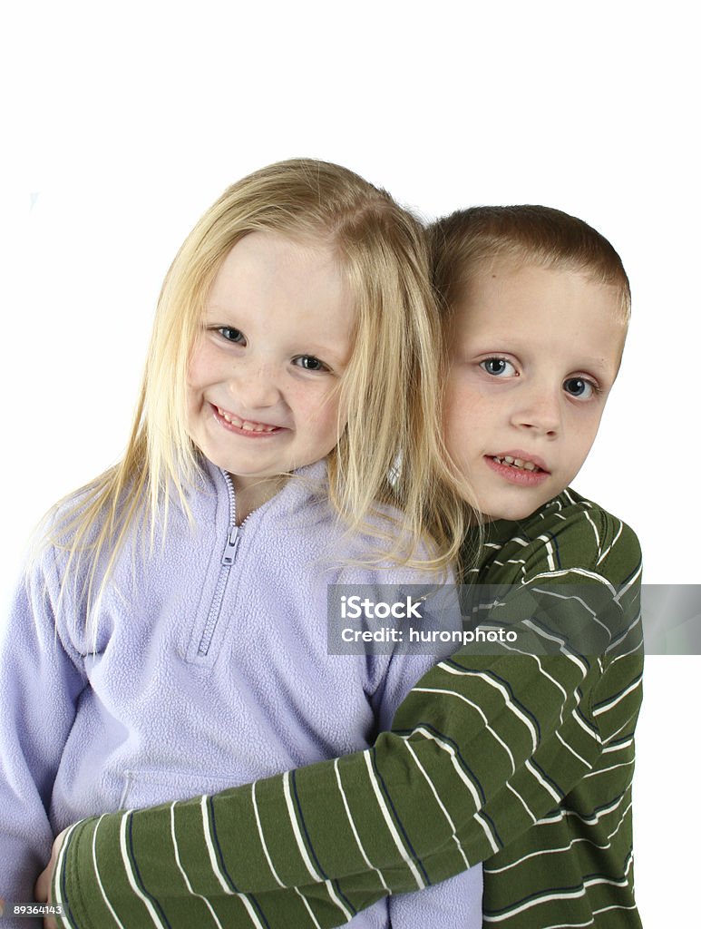 brother and sister  4-5 Years Stock Photo