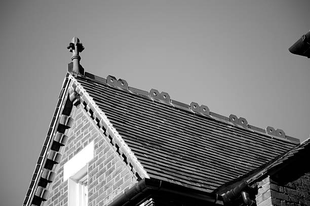istock Roof detail in black and white 89364852