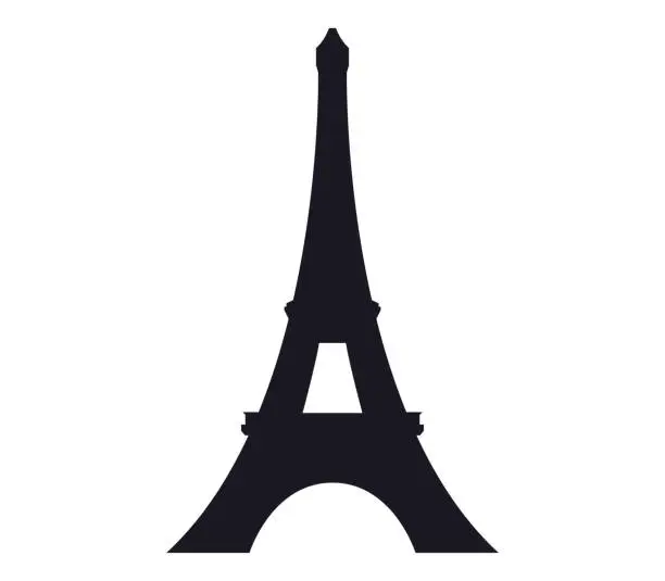 Vector illustration of Eiffel Tower icon