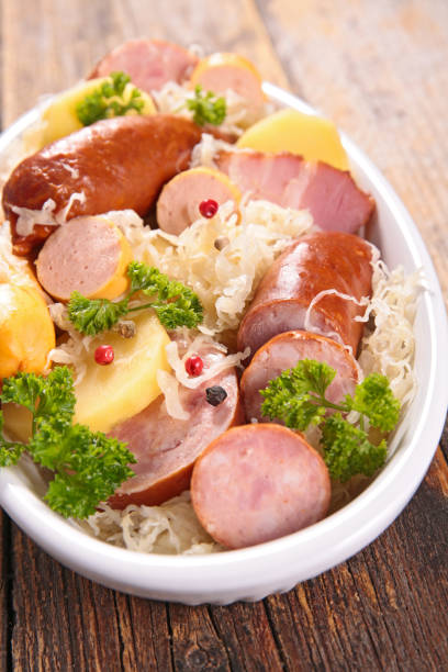 istock sauerkraut with sausage and potato 893710588
