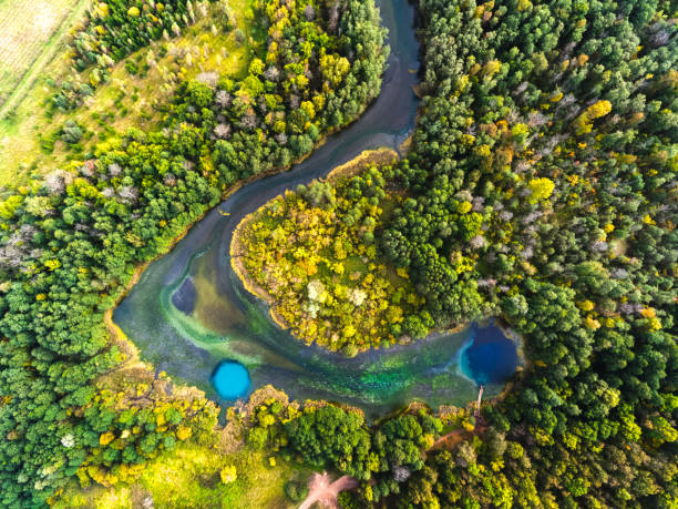 istock Aerial view of the karst lakes 893716448