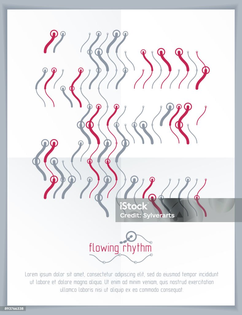 Advertisement Rythem Flowing Rhythm Abstract Wave Lines Vector Background For Use As ...
