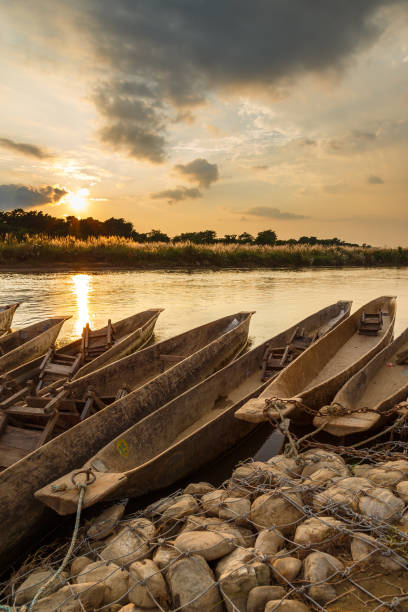 istock Sunset over the Rapti river in Sauracha. 893767194