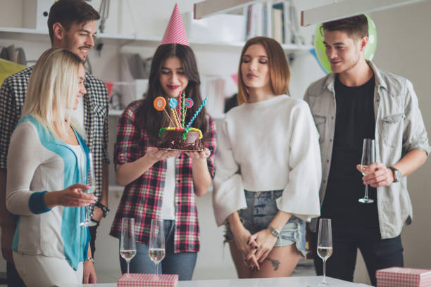 istock Celebrating birthday in office 893794600