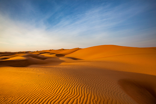 beautiful desert landscape in oman.