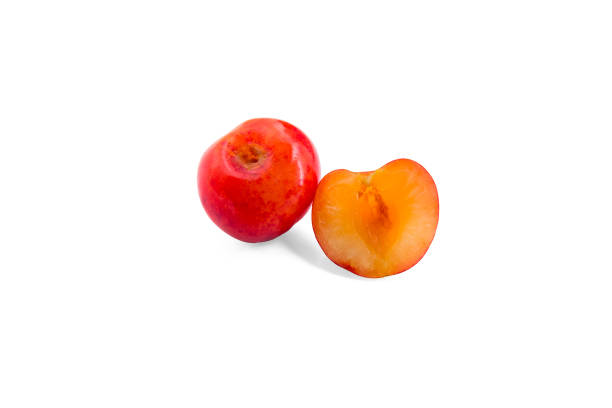 istock Yellow-orange cherry cut out on white 893804678