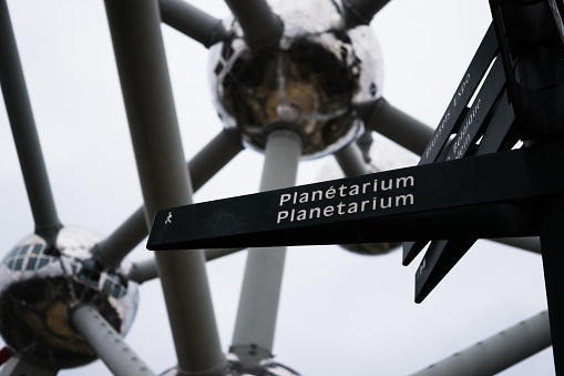 Brussels, Belgium - December 7, 2017: Planetarium. The Planetarium of the Royal Observatory of Belgium is a Belgian planetarium and part of the institutions of the Belgian Federal Science Policy Office