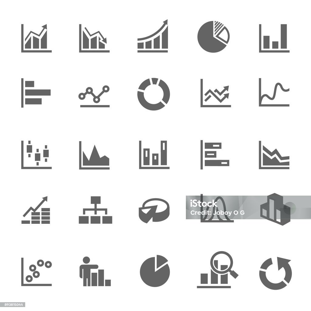 graph icon Icon Symbol stock vector