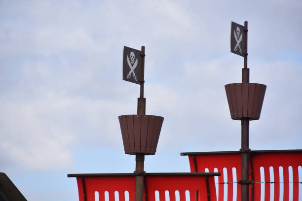 . Eskisehir, Turkey, October 26, 2022: Sazova is a pirate ship in the park that can be toured by children and adults. you can get on the ship and take a photo.