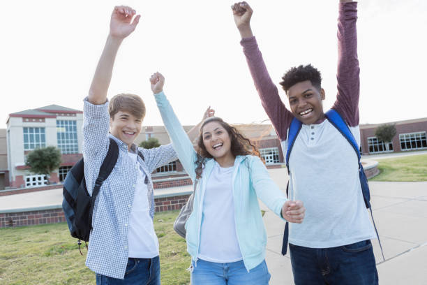 istock High school students are excited that school is out 893988490