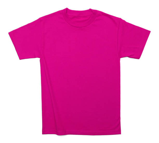 pink tshirt - t shirt shirt pink blank imagens e fotografias de stock