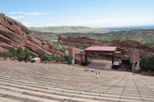Red rocks amphitheatre, Denver, Colorado. stock photo