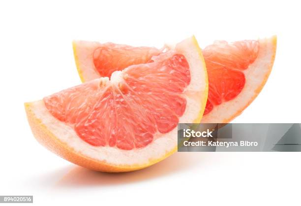 Red Grapefruit Isolated Stock Photo - Download Image Now - Grapefruit, Cut Out, White Background