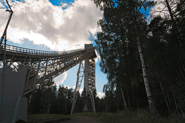 istock Metal structures of a large ski jumping 894025558