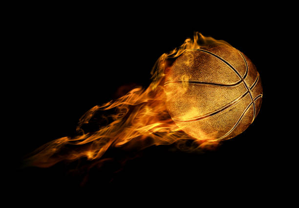 istock fiery basketball ball 894037512