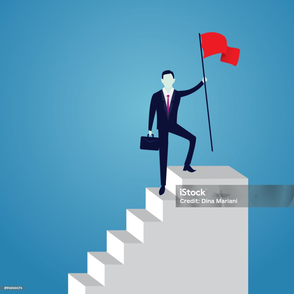 To Conquer Businessman Conquer Obstacle Stock Illustration - Download Image Now ...