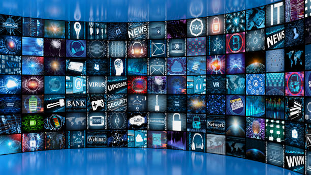istock Media concept with TV screens 894044866