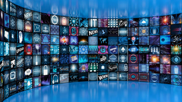 istock Media concept with TV screens 894044868