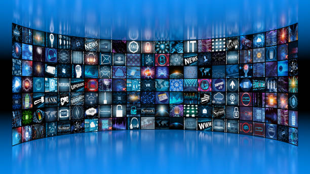 istock Media concept with TV screens 894044872