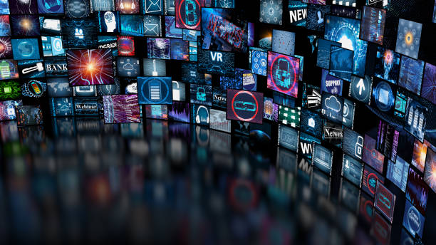 istock Media concept with TV screens 894044900