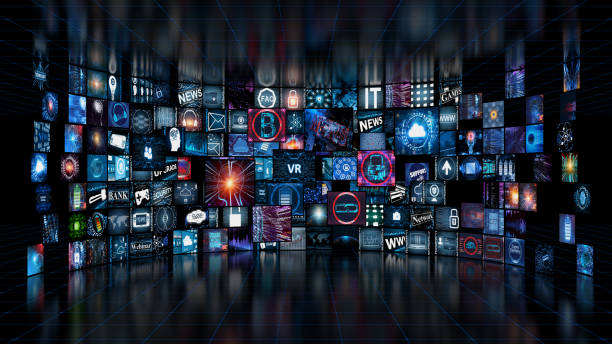istock Media concept with TV screens 894044916