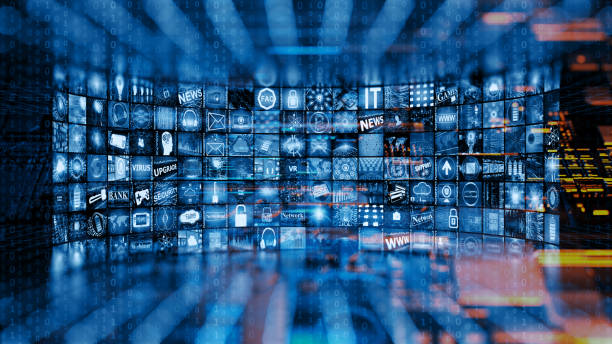 istock Media concept with TV screens 894044934