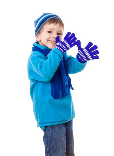 istock Boy in winter clothes with long nose sign 894050968