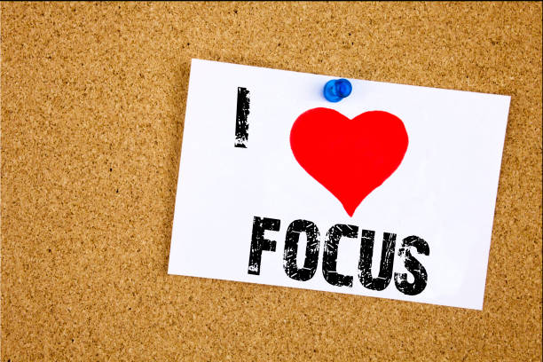 istock Hand writing text caption inspiration showing I Love Focus concept meaning Attention Success Concentrate Loving written on sticky note, reminder isolated background with copy space 894051514