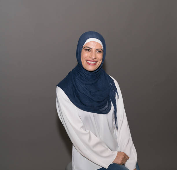 istock One woman portrait, Muslim 894058456