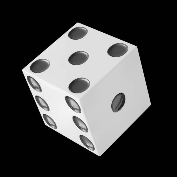 istock Isolated Floating Black and White Dice on a black background 894063614