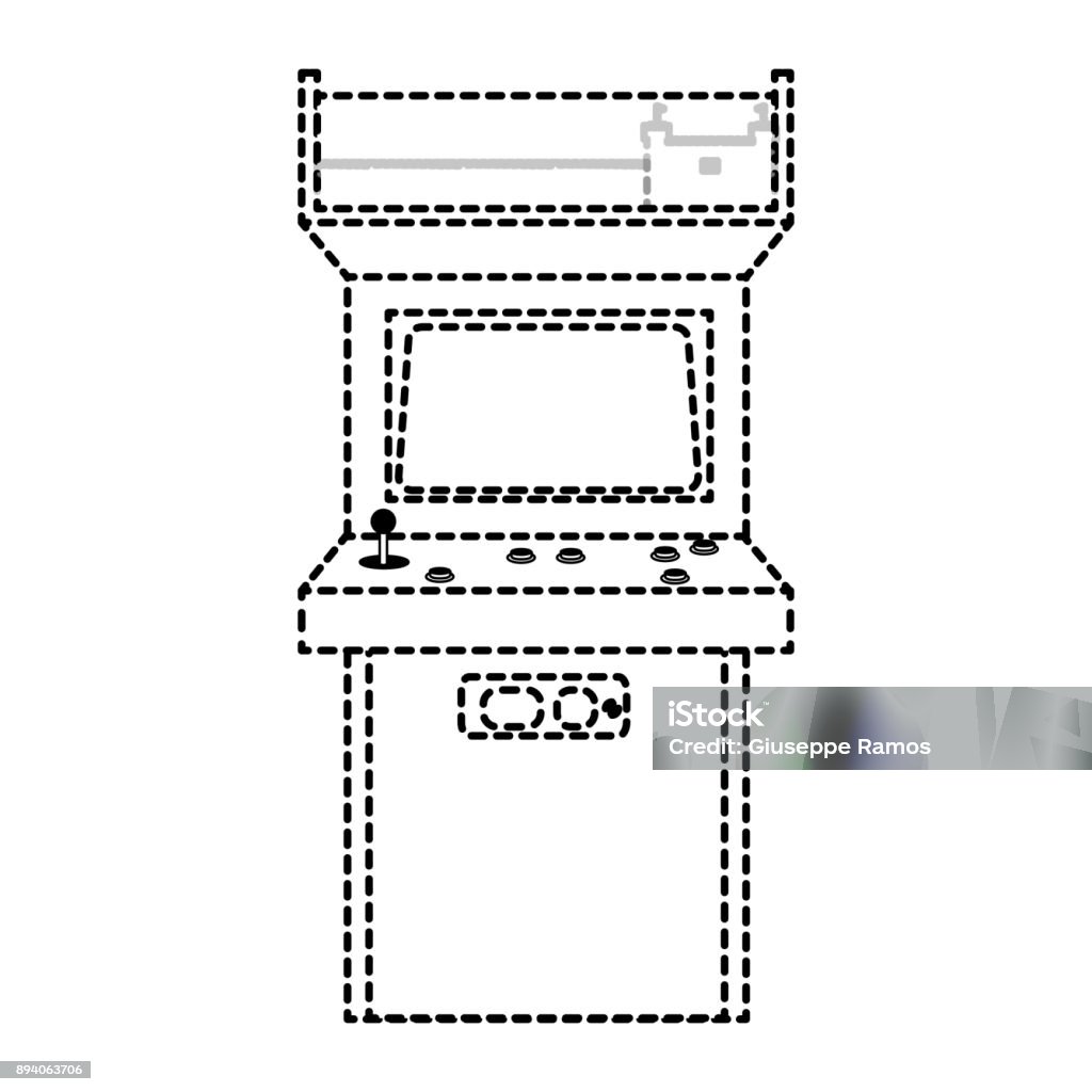 Arcade Machine Drawing/design Arcade Machine Design Stock Illustration - Download Image Now - Arcade ...