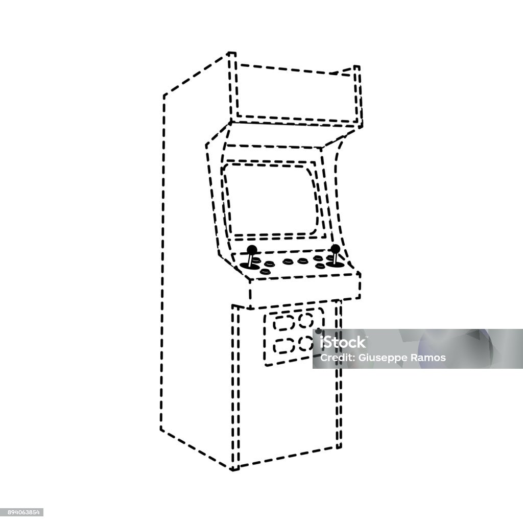 Arcade Machine Drawing/design Arcade Machine Design Stock Illustration - Download Image Now - Arcade ...