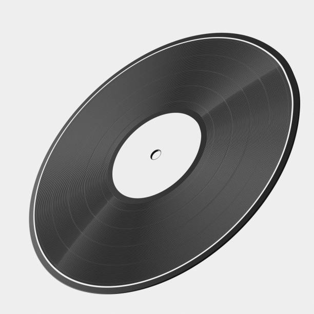 istock Isolated Floating Vinyl Record on a White background 894066516