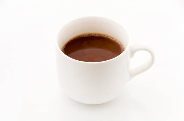 istock Cocoa drink in white mug isolated on white background, 894091516