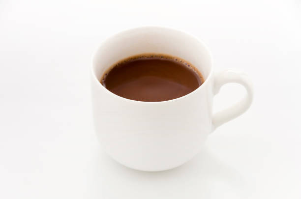 istock Cocoa drink in white mug isolated on white background, 894091582