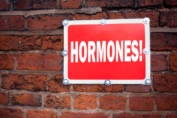 istock Hand writing text caption inspiration showing Hormones concept meaning Hormone Pill written on old announcement road sign with background and copy space 894103902